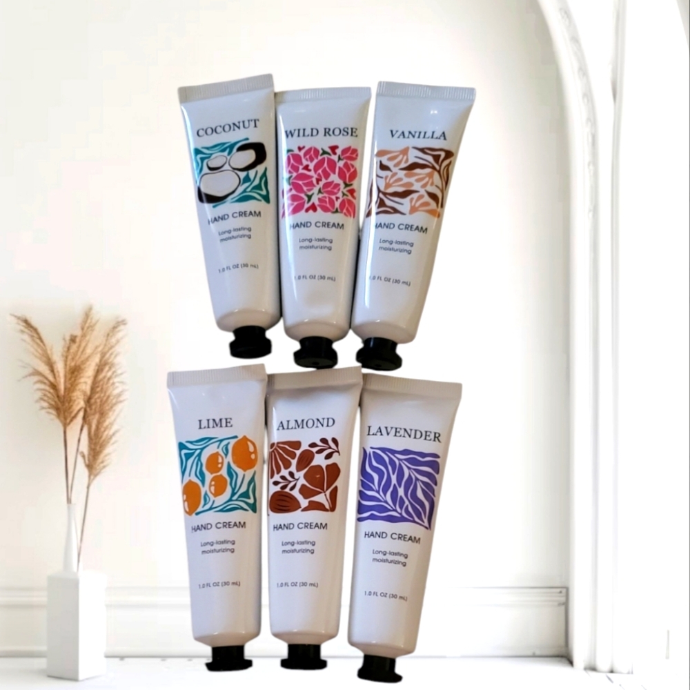 🦜 2/$10 New Set Of 6 Long Lasting Moisturizing Hands and Nails Cream. 30 ml.
